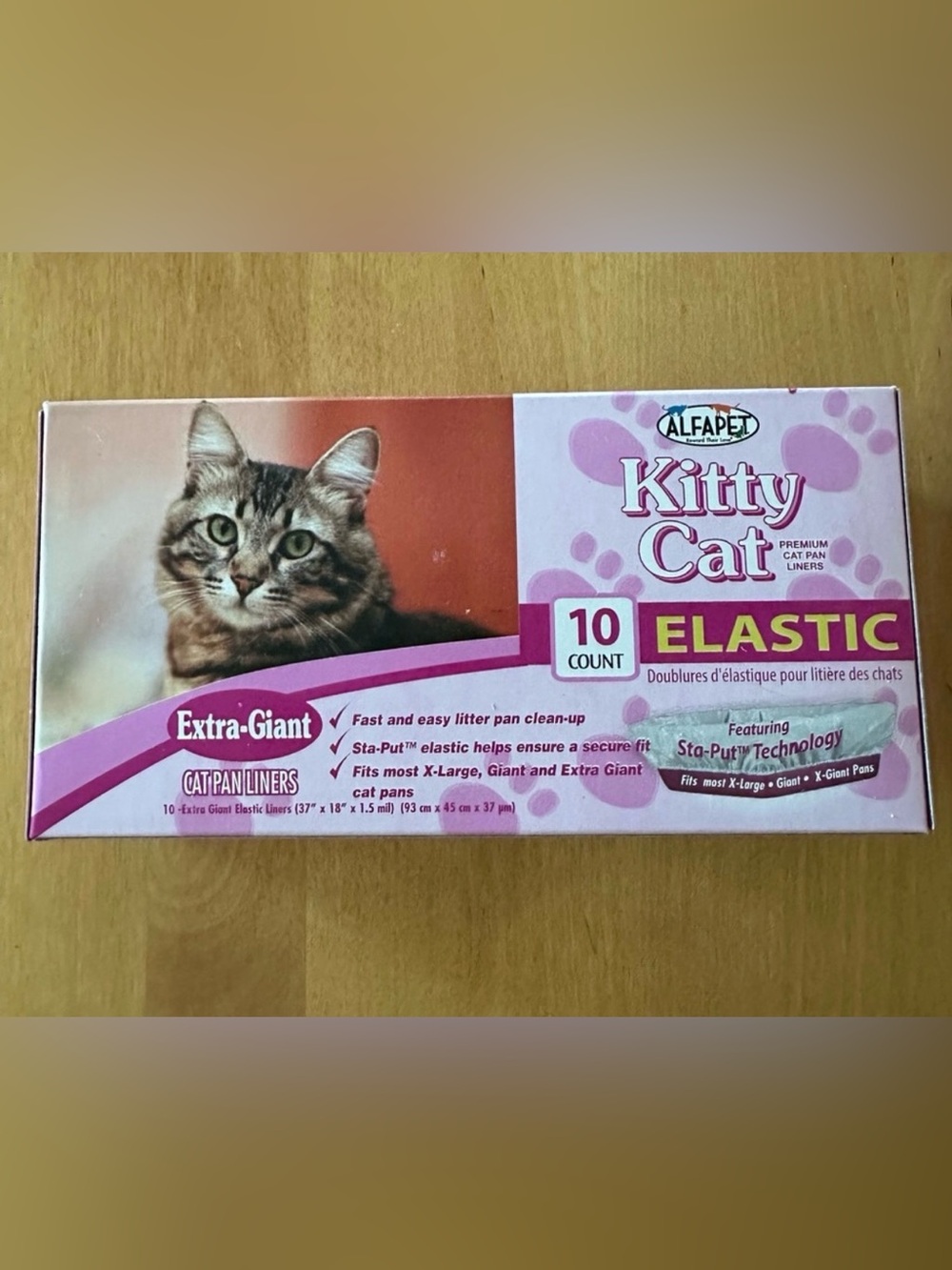 Kitty Cat Extra Giant Elastic Cat Pan Liners 10 Count Box NIB